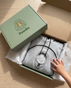 Pawdie box opened with the hoodie inside